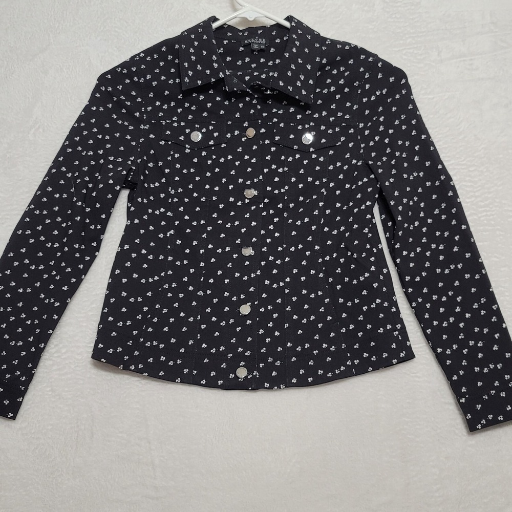 Bylyse Spenard Womens Shirt Size P/S Black Long Sleeve Blouse